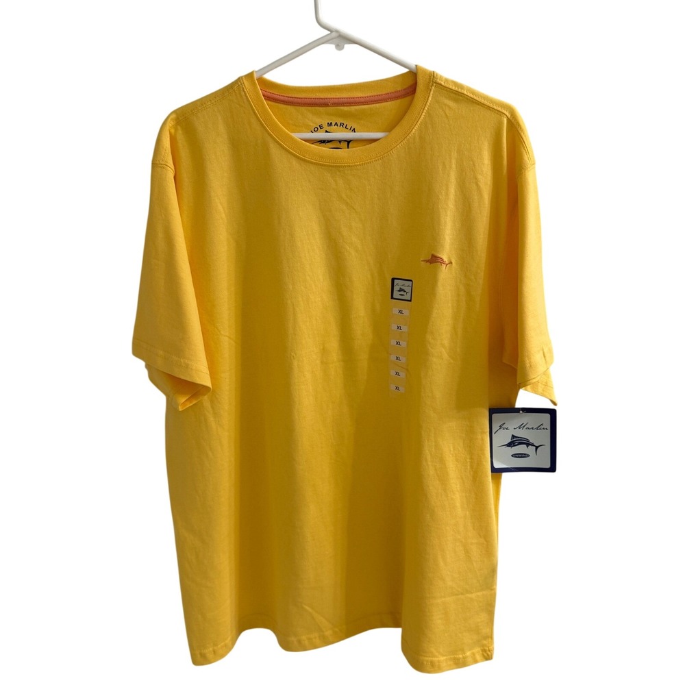 Joe Marlin Unwind Mens XL Yellow Cotton Jersey Short Sleeve T-Shirt JMKS-13915